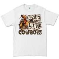 White long live cowboys Premium Tee - Zillion Design Studio
