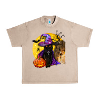 French Oak black witch cat coffin and moon Urban Heavy Tee - BundleAndBundleShop