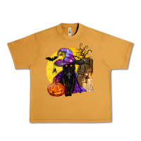 Peanut Butter black witch cat coffin and moon Urban Heavy Tee - BundleAndBundleShop