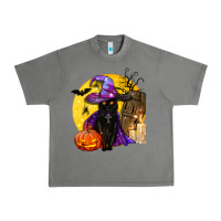 Tornado black witch cat coffin and moon Urban Heavy Tee - BundleAndBundleShop