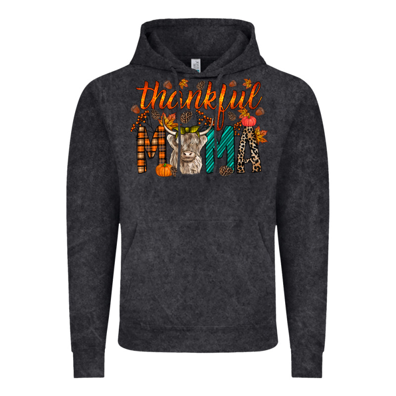 Thankful Mama Highland Cow Vintage Hoodie by RacoonDesign | Teevron