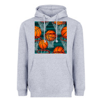 Heather Grey basketball hoop seamless pattern Heavyweight Hoodie - BundleAndBundleShop