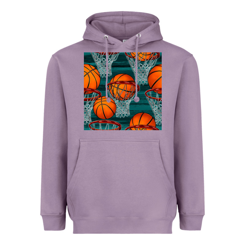 Basketball Hoop Seamless Pattern Heavyweight Hoodie by BundleAndBundleShop | Teevron