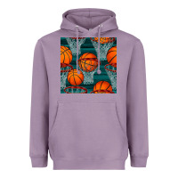 Lavender basketball hoop seamless pattern Heavyweight Hoodie - BundleAndBundleShop