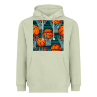 Matcha basketball hoop seamless pattern Heavyweight Hoodie - BundleAndBundleShop