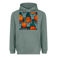 Sage basketball hoop seamless pattern Heavyweight Hoodie - BundleAndBundleShop