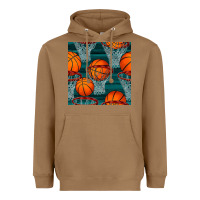 Toasted Coconut basketball hoop seamless pattern Heavyweight Hoodie - BundleAndBundleShop