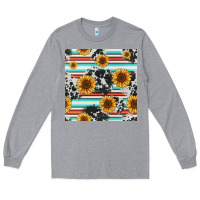 Heather Grey serape cowhide sunflowers seamless pattern 12inch Long Sleeve Tee - Jasminsmagicworld
