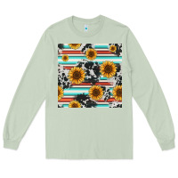 Matcha serape cowhide sunflowers seamless pattern 12inch Long Sleeve Tee - Jasminsmagicworld