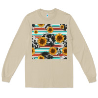 Mushroom serape cowhide sunflowers seamless pattern 12inch Long Sleeve Tee - Jasminsmagicworld