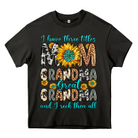 Asphalt i have three tittles mom grandma great grandma Heavy Core Tee - Zillion Design Studio