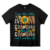Black i have three tittles mom grandma great grandma Heavy Core Tee - Zillion Design Studio