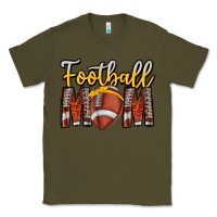 Army Green Football Mom Classic Tee - CowhideDigitalArt