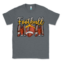 Charcoal Heather Football Mom Classic Tee - CowhideDigitalArt