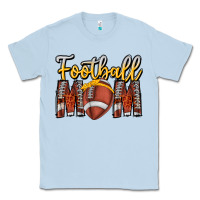 Dusty Blue Football Mom Classic Tee - CowhideDigitalArt