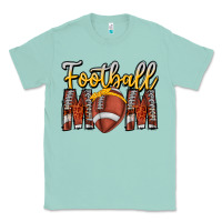 Seafoam Football Mom Classic Tee - CowhideDigitalArt