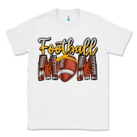 White Football Mom Classic Tee - CowhideDigitalArt
