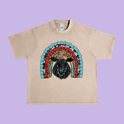 Black Angus  Rainbow Urban Heavy Tee Designed By Jahusdesignshop
