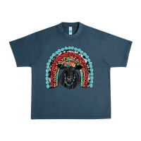 Midnight Navy black angus  rainbow Urban Heavy Tee - JahusDesignShop