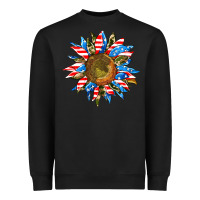 Black sunflower front Heavyweight Sweatshirt - AdoDesignShop