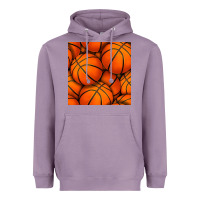 Lavender basketball seamless pattern Heavyweight Hoodie - BundleAndBundleShop