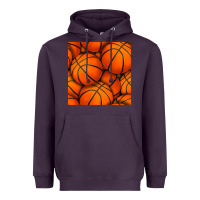 Plum basketball seamless pattern Heavyweight Hoodie - BundleAndBundleShop