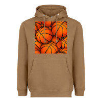 Toasted Coconut basketball seamless pattern Heavyweight Hoodie - BundleAndBundleShop