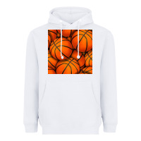 White basketball seamless pattern Heavyweight Hoodie - BundleAndBundleShop