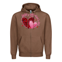 Happy Valentine's Day Hearts Zipper Hoodie | Teevron