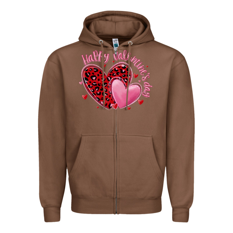 Happy Valentine's Day Hearts Zipper Hoodie by MaliasSmallBusiness | Teevron