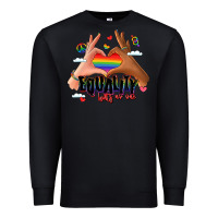 Black equality hurts no one lgbtq hands Premium Sweatshirt - LillyAllenDesigns