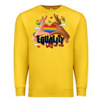 Lemon equality hurts no one lgbtq hands Premium Sweatshirt - LillyAllenDesigns