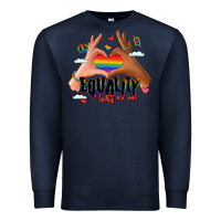 Navy equality hurts no one lgbtq hands Premium Sweatshirt - LillyAllenDesigns