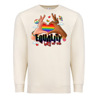 Sandshell equality hurts no one lgbtq hands Premium Sweatshirt - LillyAllenDesigns