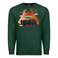 Sports Green equality hurts no one lgbtq hands Premium Sweatshirt - LillyAllenDesigns
