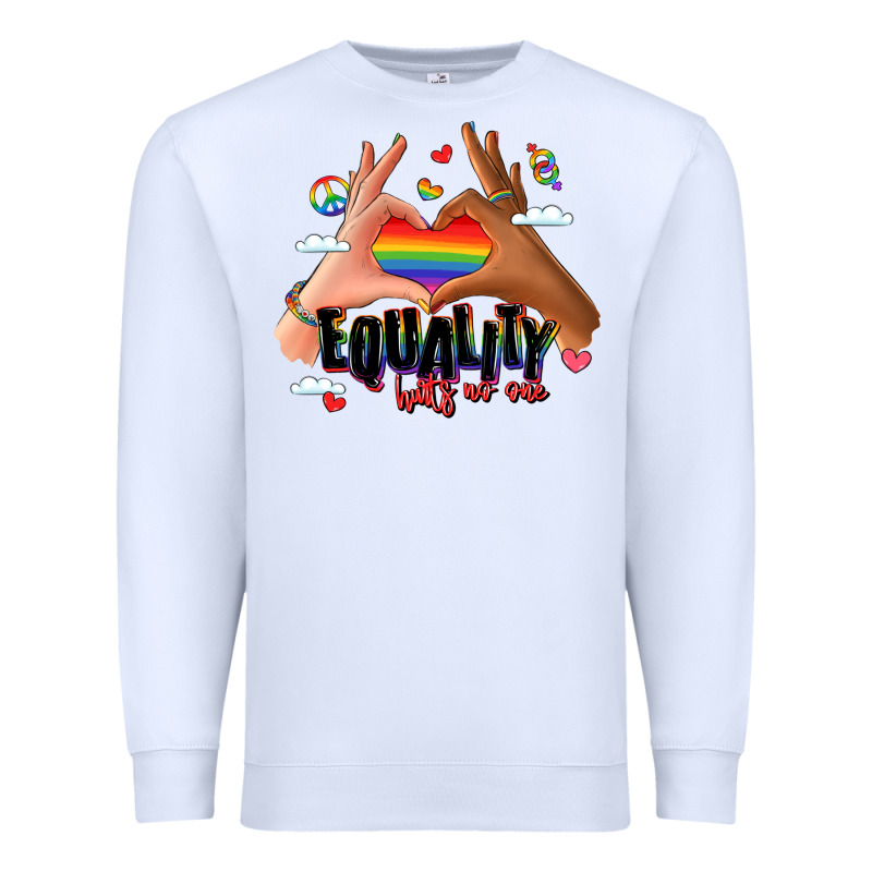 Equality Hurts No One Lgbtq Hands Premium Sweatshirt by LillyAllenDesigns | Teevron