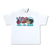 White peace love racing Urban Heavy Tee - AdoDesignShop