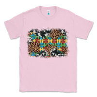 Bubblegum Pink autism awareness leopard cowhide background Classic Tee - Artiststas
