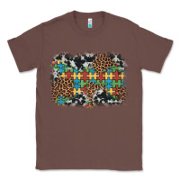 Chestnut autism awareness leopard cowhide background Classic Tee - Artiststas