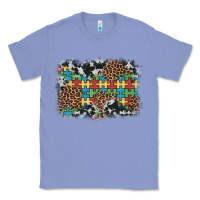 Colony Blue autism awareness leopard cowhide background Classic Tee - Artiststas