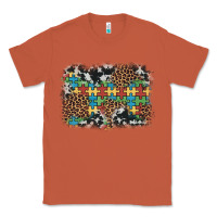 Copper autism awareness leopard cowhide background Classic Tee - Artiststas