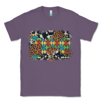 Lavender autism awareness leopard cowhide background Classic Tee - Artiststas
