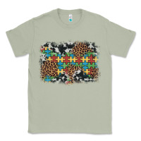 Matcha autism awareness leopard cowhide background Classic Tee - Artiststas