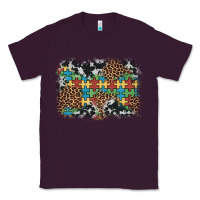 Plum autism awareness leopard cowhide background Classic Tee - Artiststas
