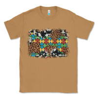 Toasted Coconut autism awareness leopard cowhide background Classic Tee - Artiststas