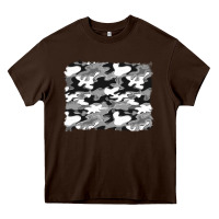 Chocolate Brown black and white camouflage background Heavy Core Tee - Artiststas