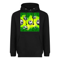 Black soccer balls with field  and tactics seamless pattern Heavyweight Hoodie - BundleAndBundleShop