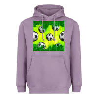 Lavender soccer balls with field  and tactics seamless pattern Heavyweight Hoodie - BundleAndBundleShop