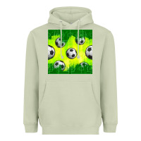 Matcha soccer balls with field  and tactics seamless pattern Heavyweight Hoodie - BundleAndBundleShop
