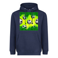 Navy soccer balls with field  and tactics seamless pattern Heavyweight Hoodie - BundleAndBundleShop